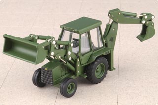 3CX Backhoe Loader Diecast Model, British Army, 1980s - MAR RE-STOCK