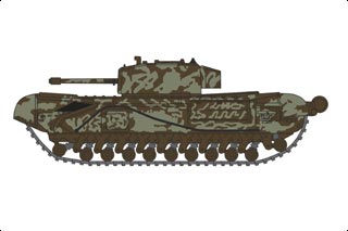 Churchill Mk III Diecast Model, British Army 142nd (Suffolk) Regiment, Tunisia