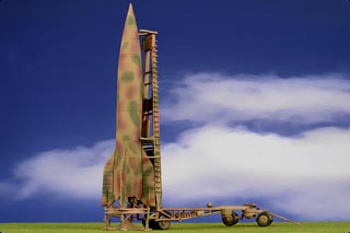 V-2 Rocket Display Model, German Army, Summer 1943, w/Mobile Launch Trailer