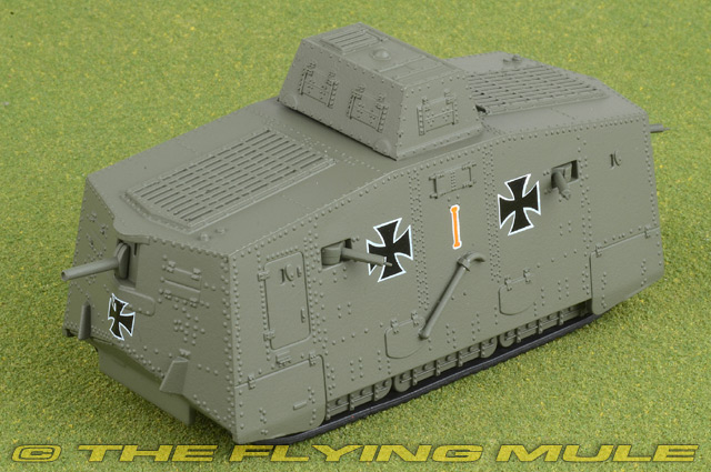 1/72 Diecast Tank German Sturmpanzerwagen A7V Heavy Tank WWI Model All Grey 