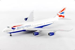 747-400 Display Model, British Airways, w/Landing Gear